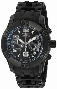 Invicta Black Dial Stainless Steel Band Watch #22454 (Men Watch)