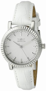 Invicta Angel Quartz Analog White Leather Watch # 22482 (Women Watch)