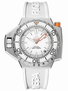Omega 55 X 48MM Automatic Chronometer Ploprof 1200M White Dial Stainless Steel Case With White Rubber Strap Watch #224.32.55.21.04.001 (Men Watch)