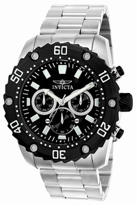 Invicta Black Dial Stainless Steel Band Watch #22516 (Men Watch)