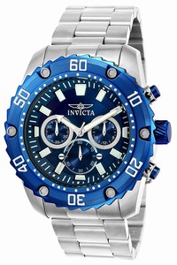 Invicta Blue Dial Stainless Steel Band Watch #22517 (Men Watch)