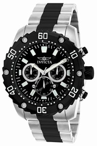 Invicta Black Dial Stainless Steel Band Watch #22521 (Men Watch)