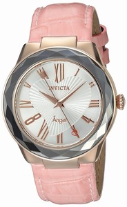 Invicta Angel Quartz Analog Pink Leather Watch # 22538 (Women Watch)