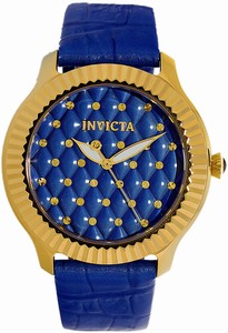 Invicta Blue Dial Calfskin Band Watch #22564 (Women Watch)