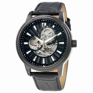 Invicta Black Skeleton Automatic Watch #22580 (Men Watch)