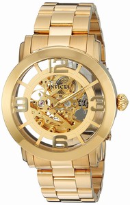 Invicta Gold Dial Stainless Steel Band Watch #22582 (Men Watch)