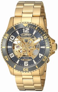 Invicta Gold Dial Stainless Steel Band Watch #22604 (Men Watch)