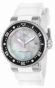 Invicta S1 Rakky Quartz Mother of Pearl Dial Date White Silicone Watch # 22672 (Women Watch)