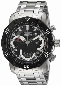 Invicta Black Dial Stainless Steel Watch #22760 (Men Watch)