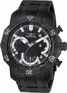 Invicta Pro Diver Quartz Chronograph Date Black Stainless Steel Watch# 22763 (Men Watch)