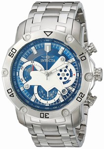 Invicta Blue Dial Stainless Steel Band Watch #22764 (Men Watch)