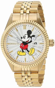 Invicta Silver (mickey Mouse Logo) Quartz Watch #22770 (Men Watch)