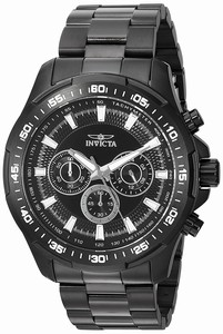 Invicta Black Dial Stainless Steel Band Watch #22785 (Men Watch)