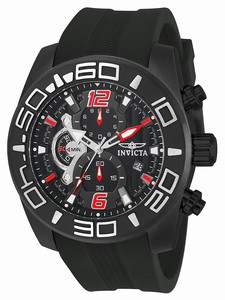 Invicta Black Dial Silicone Watch #22811 (Men Watch)