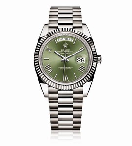 Rolex Swiss automatic Dial color Green Watch # 228239 (Men Watch)