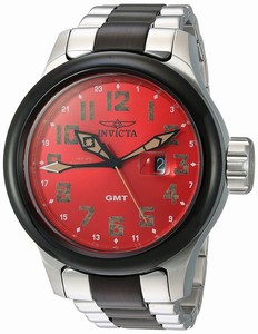 Invicta Red Dial Stainless Steel Band Watch #22844 (Men Watch)