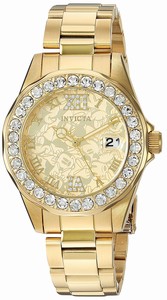 Invicta Gold Quartz Watch #22870 (Women Watch)