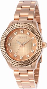 Invicta Quartz Analog Rose Gold Tone Stainless Steel Watch #22879 (Women Watch)