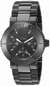 Invicta Black Dial Stainless Steel Band Watch #22952 (Women Watch)