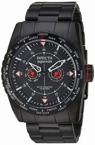 Invicta Black Dial Stainless Steel Band Watch #22985 (Men Watch)