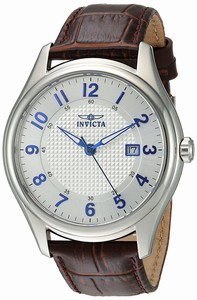 Invicta Vintage Quartz Analog Date Brown Leather Watch # 23015 (Men Watch)