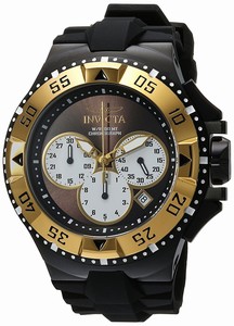Invicta Black Dial Chronograph Date Black Silicone Watch # 23047 (Men Watch)