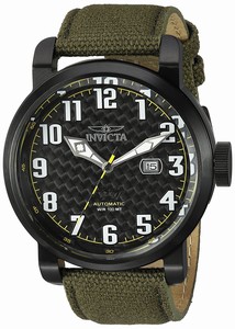 Invicta Aviator Automatic Date Green Rifle Canvas Strap Watch # 23075 (Men Watch)