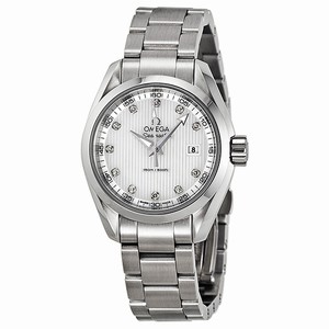 Omega Seamaster Aqua Terra Quartz Mother of Pearl Diamond Dial Date Stainless Steel Watch# 231.10.30.60.55.001 (Women Watch)