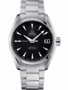 Omega 38.5mm Automatic Chronometer Aqua Terra Mid Size Black Dial Stainless Steel Case With Stainless Steel Bracelet Watch #231.10.39.21.01.001 (Men Watch)