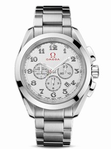 Omega 44mm Automatic Chronometer Olympic Timeless Chronograph Silver Dial Stainless Steel Case With Stainless Steel Bracelet Watch #231.10.44.50.02.001 (Men Watch)