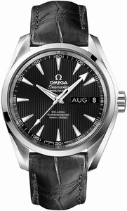 Omega Seamaster Aqua Terra Co-Axial Automatic Chronometer Annual Calender Black Leather Watch# 231.13.39.22.01.001 (Men Watch)