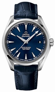 Omega Seamaster Aqua Terra Master Co-Axial Automatic Chronometer Blue Dial Date Blue Leather (41.5mm) Watch# 231.13.42.21.03.001 (Men Watch)