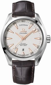 Omega Seamaster Aqua Terra Co-Axial Chronometer Day Date Brown Leather Watch# 231.13.42.22.02.001 (Men Watch)