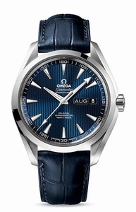 Omega Seamaster Aqua Terra Co-Axial Automatic Chronometer Annual Calender Blue Leather (43mm) Watch# 231.13.43.22.03.002 (Men Watch)