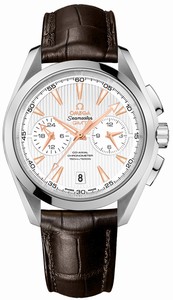 Omega Seamaster Aqua Terra Co-Axial Chronometer GMT Chronograph Brown Leather Watch# 231.13.43.52.02.001 (Men Watch)