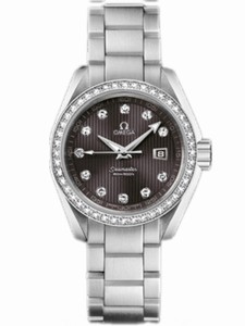 Omega 30mm Quartz Aqua Terra Jewellery Teak Gray Mother Of Pearl Dial Stainless Steel Case, Diamonds With Stainless Steel Bracelet Watch #231.15.30.61.56.001 (Women Watch)