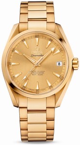 Omega Seamaster Aqua Terra Master Co-Axial Automatic Chronometer Date 18k Yellow Gold Watch# 231.50.39.21.08.001 (Men Watch)