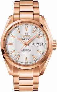 Omega Seamaster Aqua Terra Co-Axial Automatic Chronometer Annual Calender 18k Rose Gold Bracelet Watch# 231.50.39.22.02.001 (Men Watch)