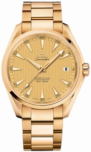 Omega Seamaster Aqua Terra Master Co-Axial Automatic Chronometer Date 18k Yellow Gold Watch# 231.50.42.21.08.001 (Men Watch)
