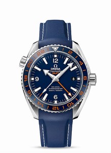 Omega Seamaster Co-Axial Automatic Chronometer Planet Ocean GMT 600M Blue Rubber Watch# 232.32.44.22.03.001 (Men Watch)