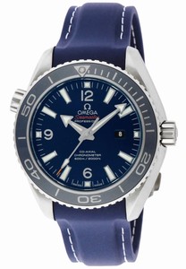 Omega Seamaster Co-Axial Automatic Chronometer Planet Ocean 600M Titanium Case Blue Rubber Watch# 232.92.38.20.03.001 (Women Watch)
