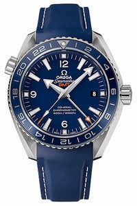 Omega Seamaster Co-Axial Automatic Chronometer Planet Ocean GMT 600M Titanium Case Blue Rubber Watch# 232.92.44.22.03.001 (Men Watch)