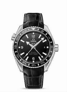 Omega Seamaster Co-Axial Chronometer Planet Ocean 600M Diamond Platinum Case Black Leather Limited Edition Watch# 232.98.44.22.01.001 (Men Watch)