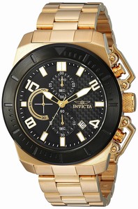 Invicta Black Dial Stainless Steel Band Watch #23406 (Men Watch)