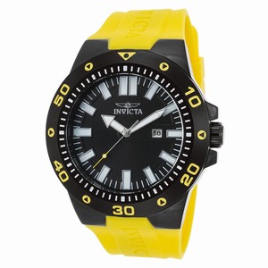 Invicta Pro Diver Quartz Analog Date Yellow Polyurethane Watch # 23513 (Men Watch)