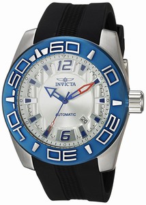 Invicta Aviator Automatic Date Black Polyurethane Watch # 23530 (Men Watch)