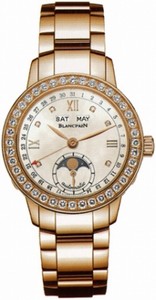 Blancpain Automatic 18kt Rose Gold Mother Of Pearl Dial 18kt Rose Gold Polished Band Watch #2360-2991A-76 (Women Watch)