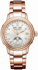 Blancpain Automatic 18kt Rose Gold Mother Of Pearl Dial 18kt Rose Gold Polished Band Watch #2360-3691A-76 (Women Watch)