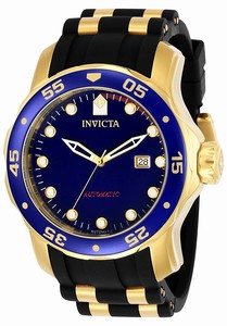 Invicta Pro Diver Automatic Blue Dial Date Black Polyurethane Watch # 23629 (Men Watch)