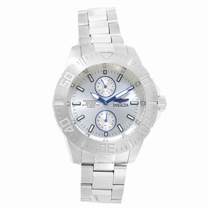 Invicta Silver Dial Uni-directional Rotating Stainless Steel Band Watch #23640 (Men Watch)